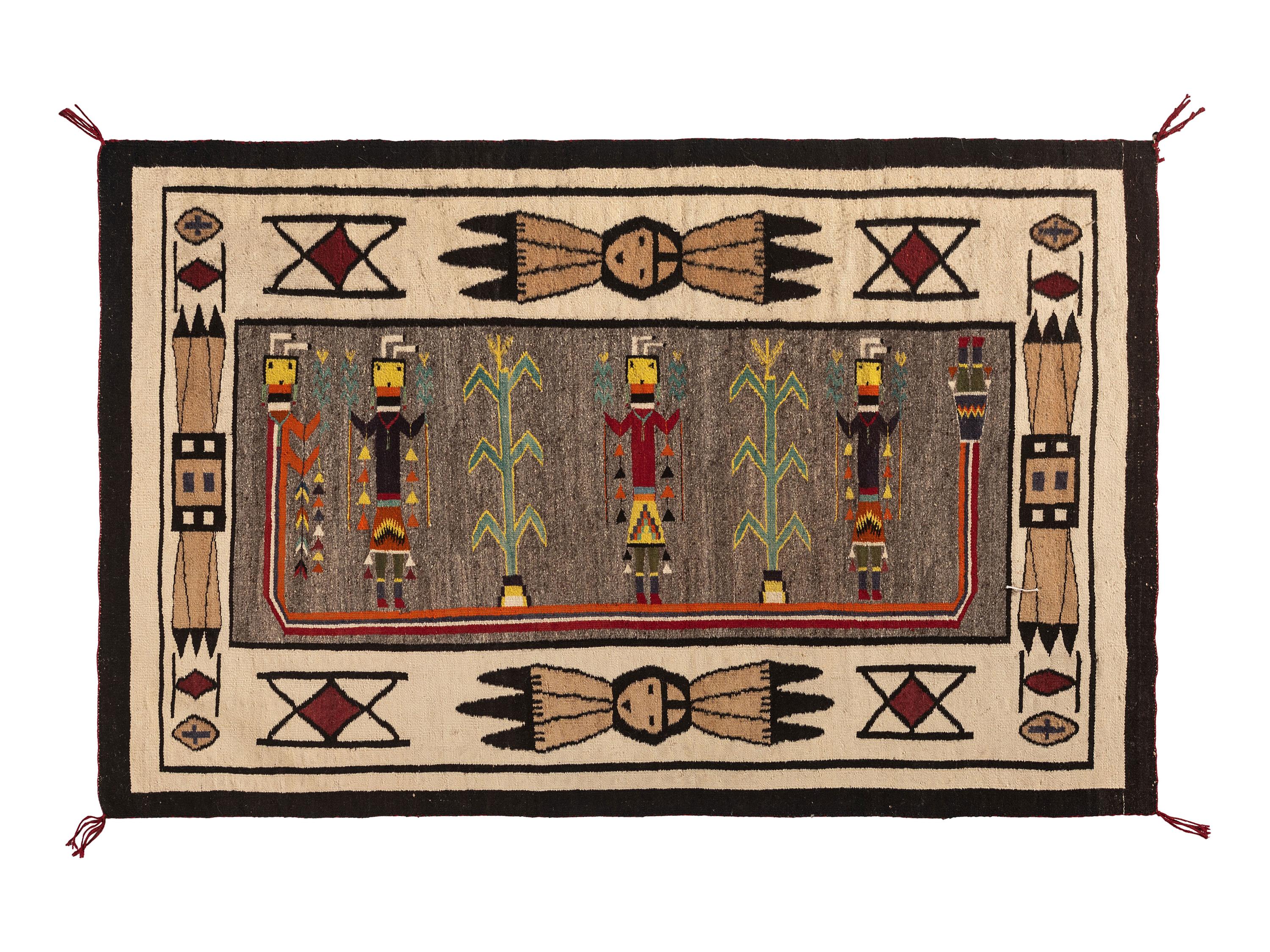 Navajo Pictorial Yei Weaving / Rug