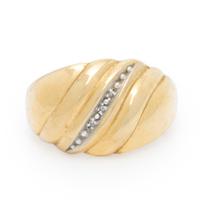 Yellow Gold and Diamond Dome Ring