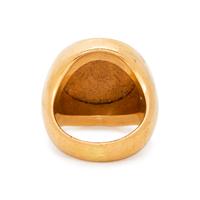 YELLOW GOLD AND COIN RING