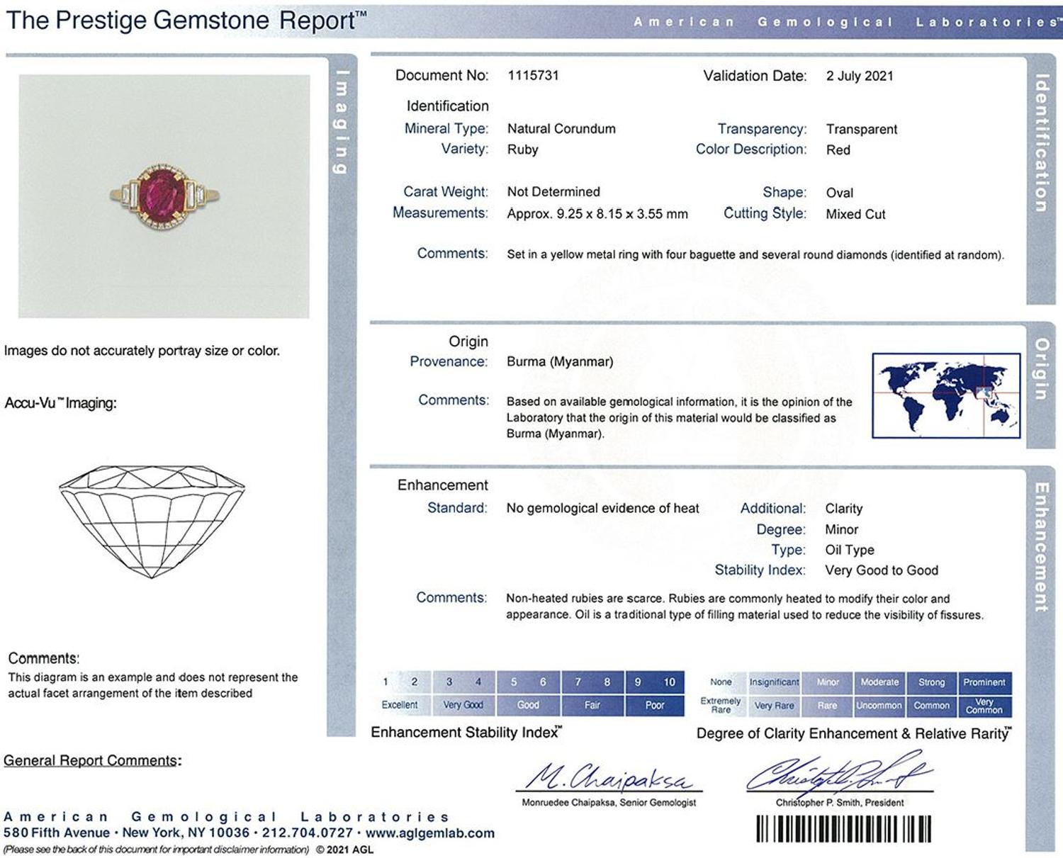 BURMESE RUBY AND DIAMOND RING