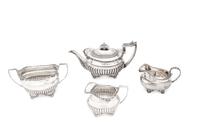 An English Silver Three-Piece Tea Service