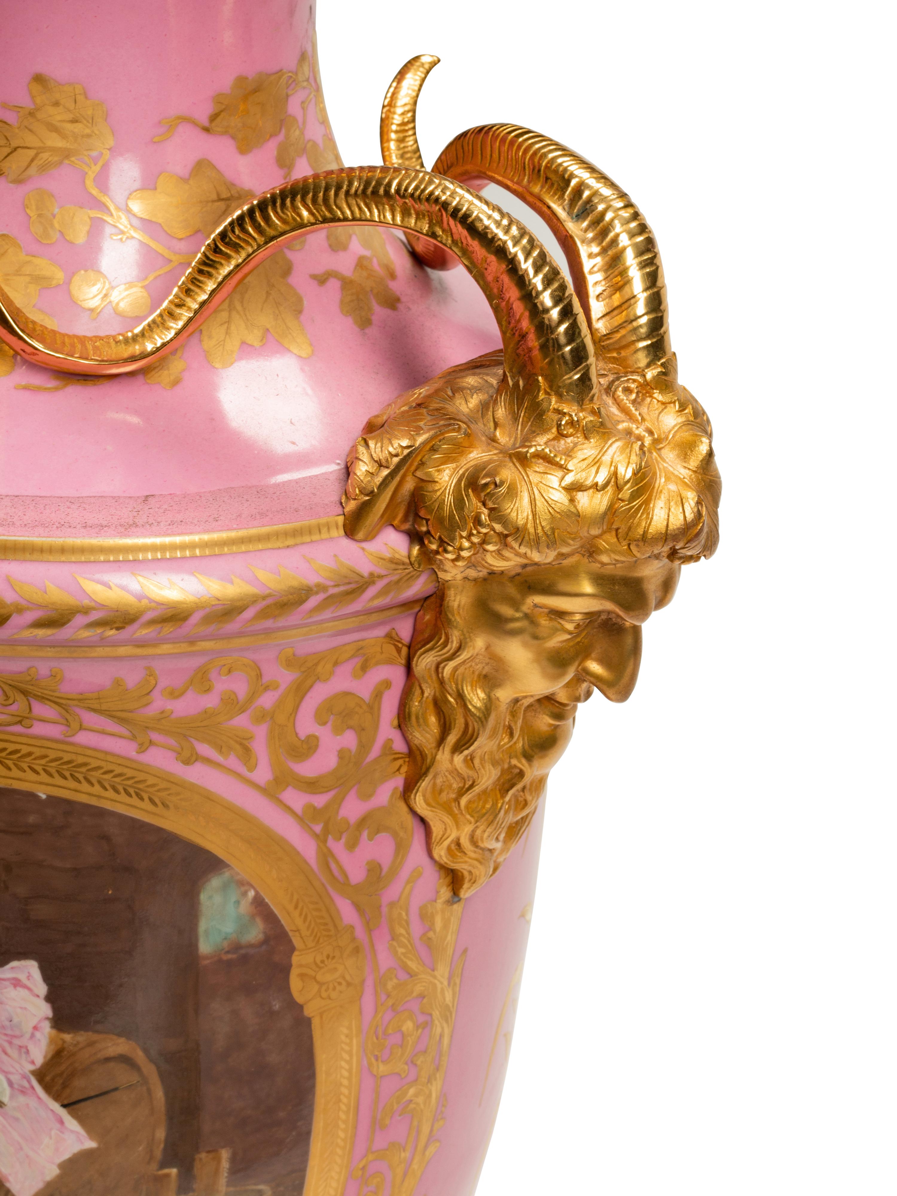 A Gilt Bronze Mounted Sèvres Style Porcelain Vase
