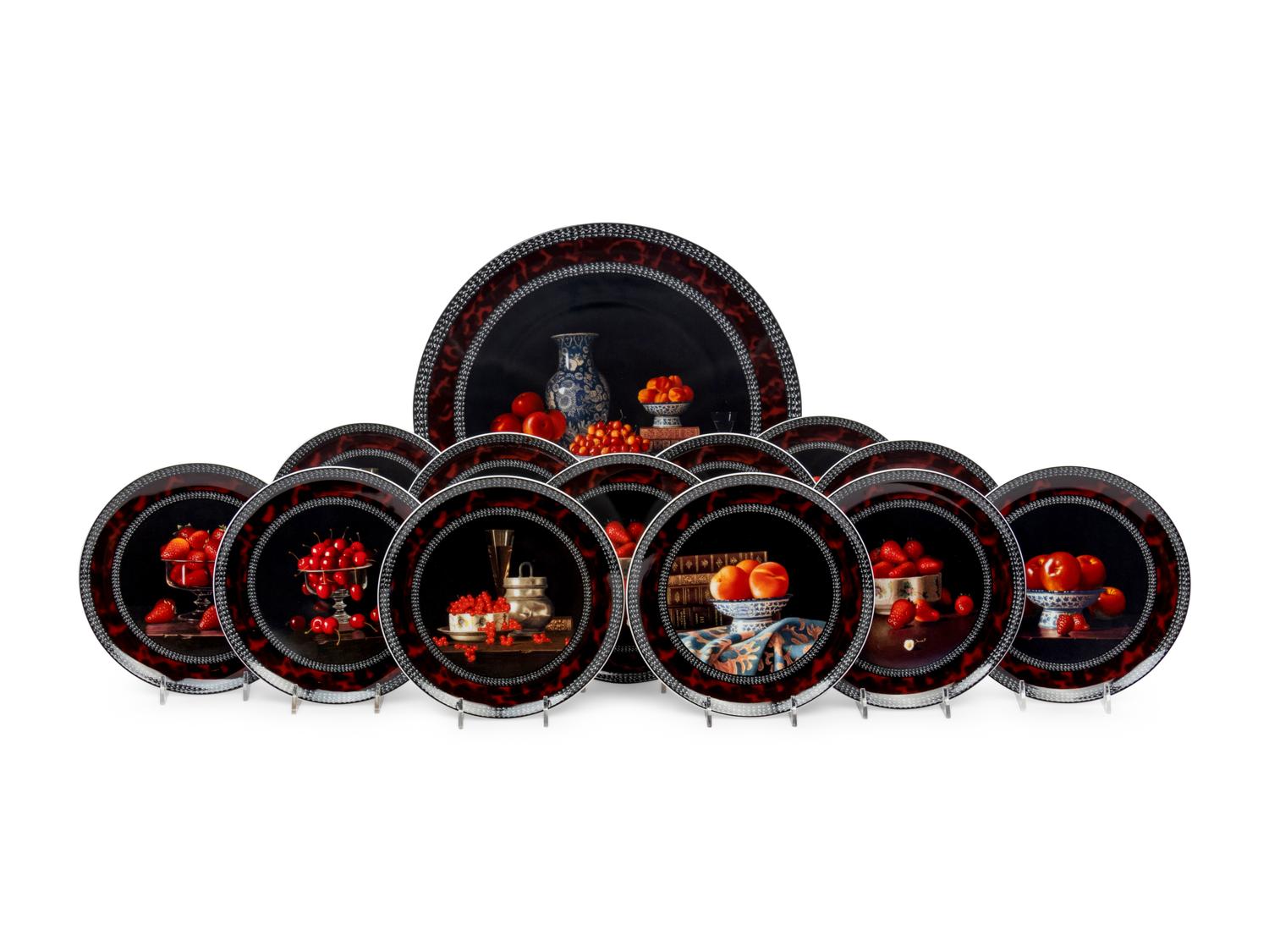 A Porcelain Dessert Service by Jean-Claude Chauray for Bernardaud Limoges