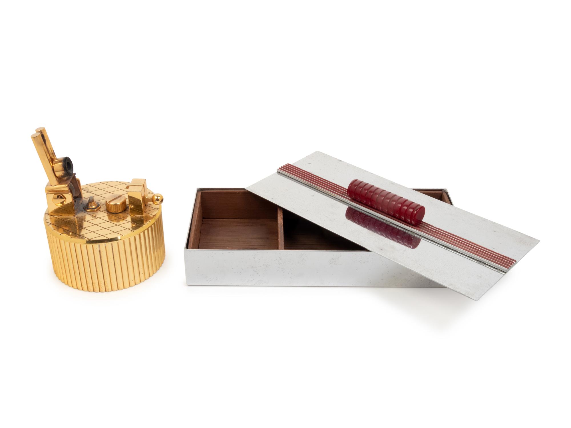 A Group of Four Art Deco and Art Deco Style Table Articles