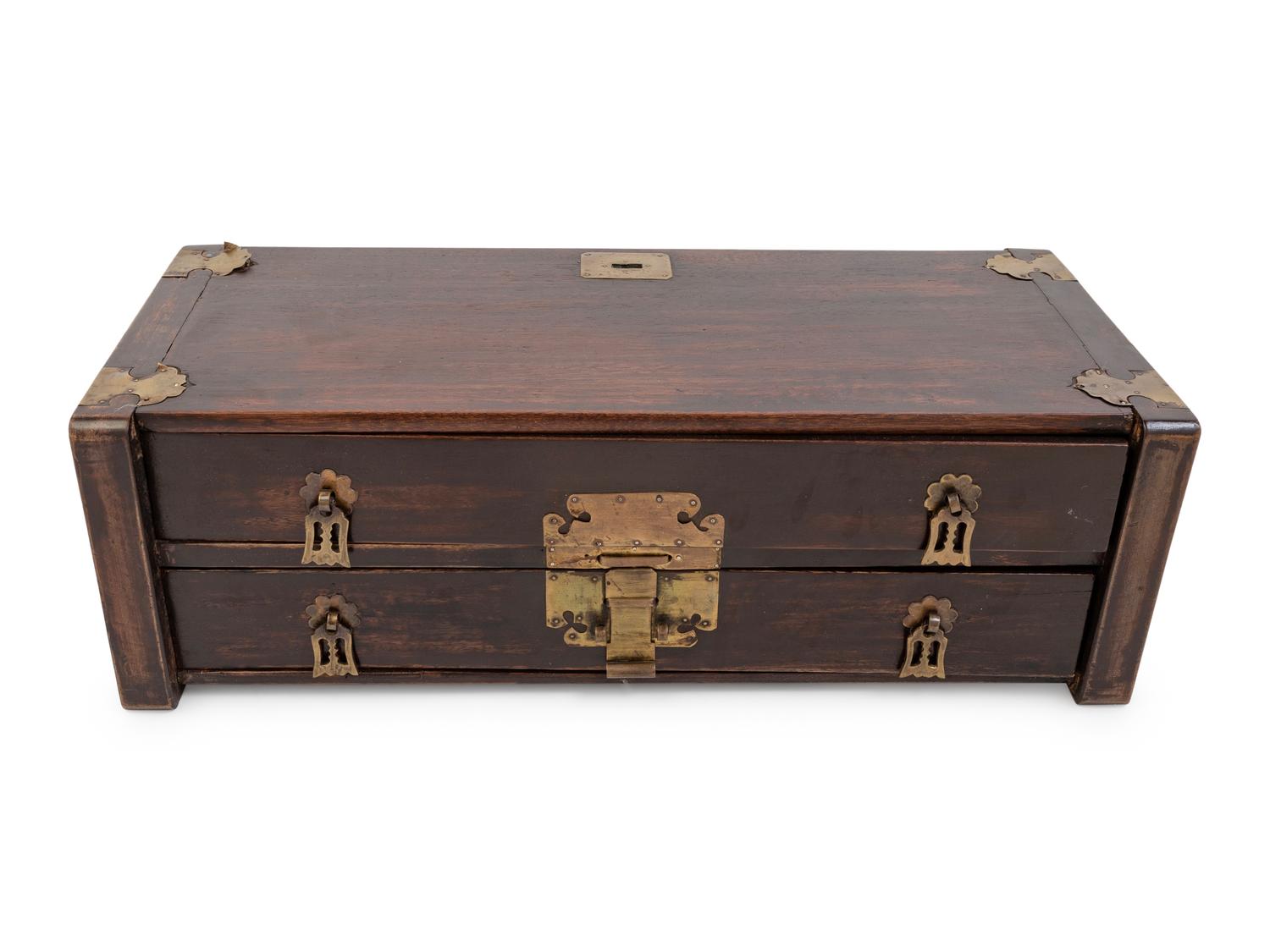 A Chinese Hardwood Rectangular Document Box