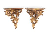 Four Pairs of Giltwood Wall Brackets