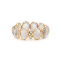 MOONSTONE AND DIAMOND RING