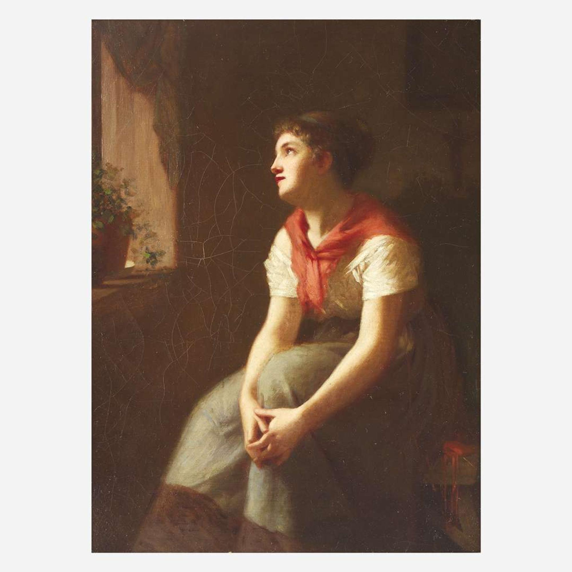 William Penn Morgan (American, 1826-1900) Reverie