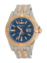 BREITLING, REF. C49350 STAINLESS STEEL AND YELLOW GOLD 'GALACTIC 41' WATCH, BOX & PAPERS