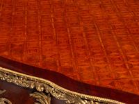 A Louis XV Style Gilt Bronze Mounted Parquetry Bureau Plat