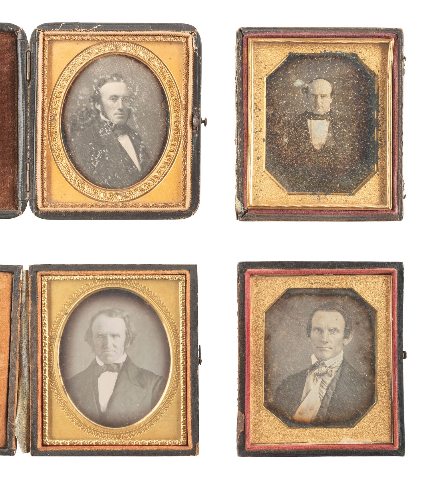 [EARLY PHOTOGRAPHY]. 20 sixth plate daguerreotypes of balding men or men with receding hairlines.