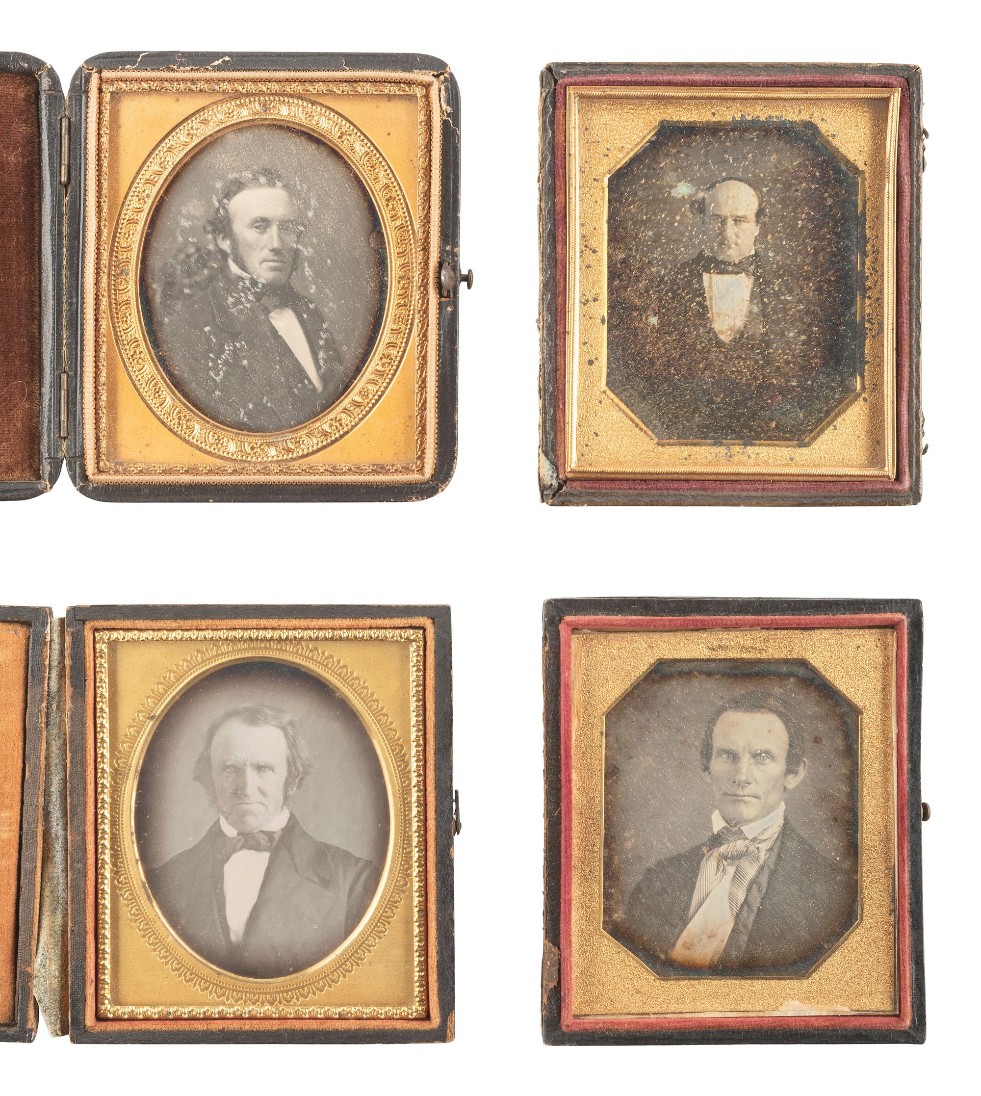 [EARLY PHOTOGRAPHY]. 20 sixth plate daguerreotypes of balding men or men with receding hairlines.