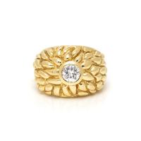 YELLOW GOLD AND DIAMOND RING