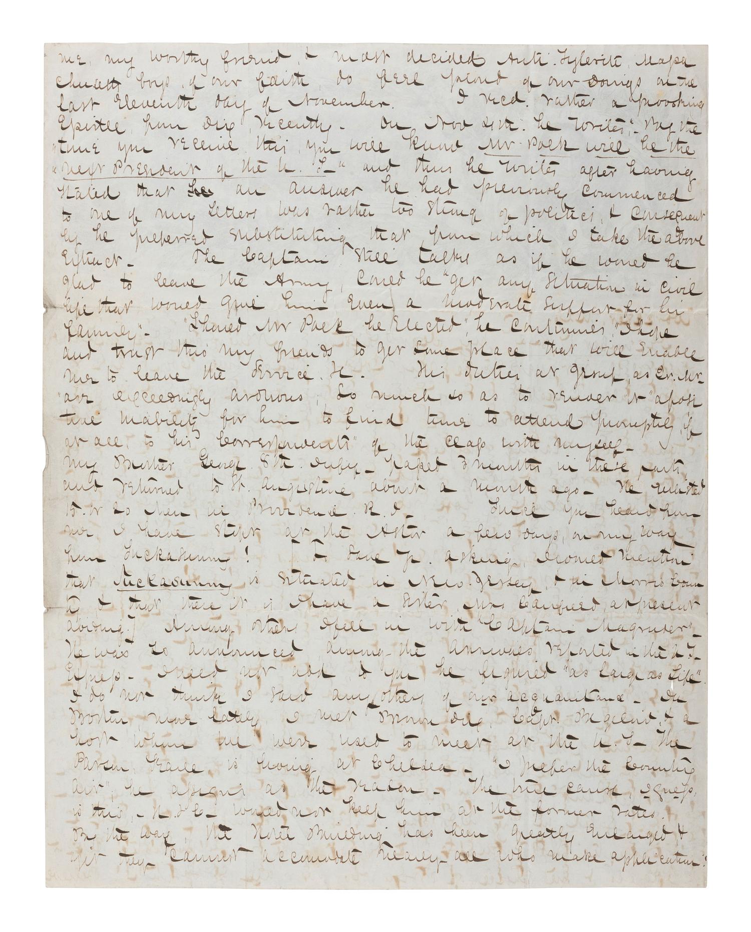 [HENRY CLAY - POLITICS]. Huzza! Huzza! The Country's risin' .... Illustrated lettersheet, 1844.
