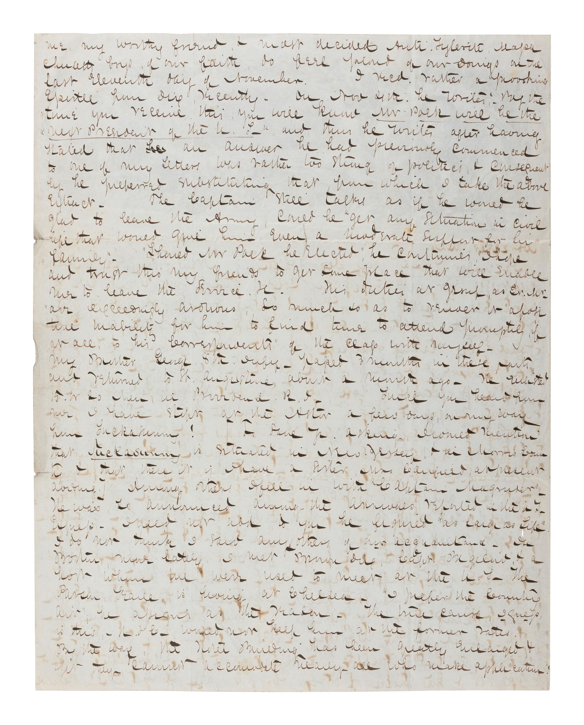 [HENRY CLAY - POLITICS]. Huzza! Huzza! The Country's risin' .... Illustrated lettersheet, 1844.