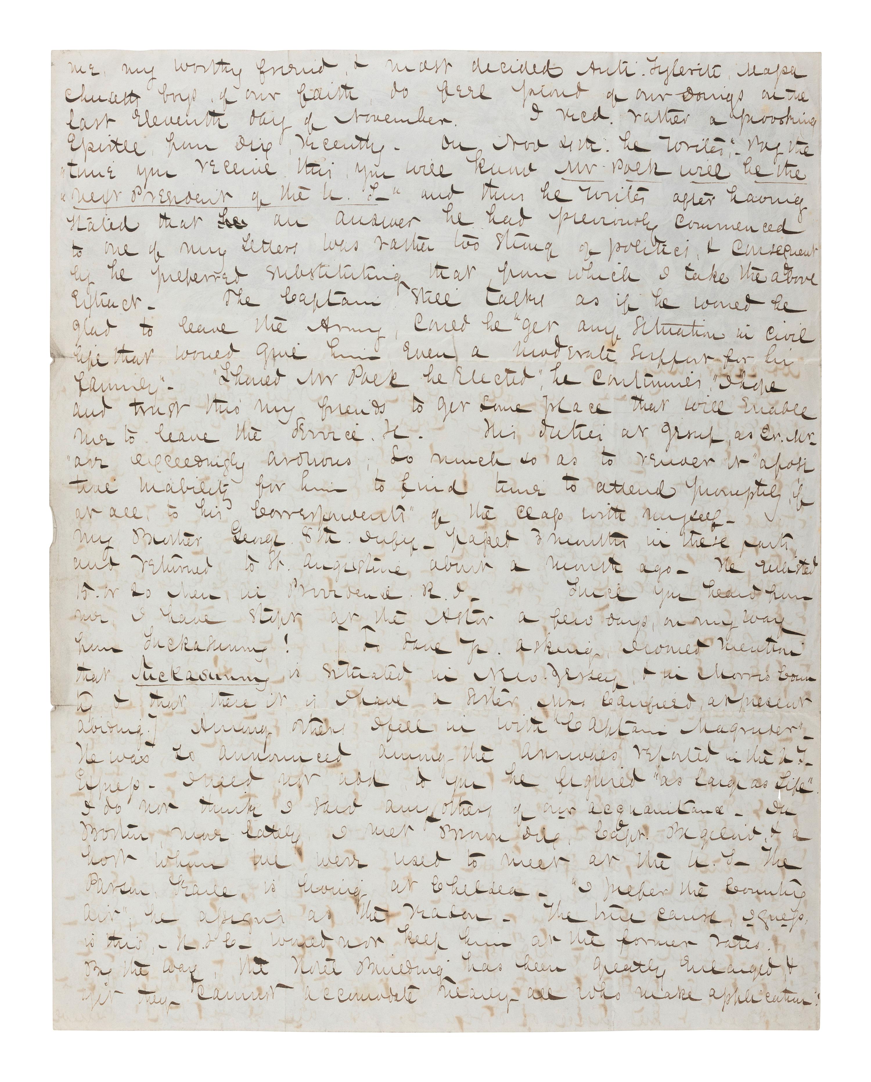[HENRY CLAY - POLITICS]. Huzza! Huzza! The Country's risin' .... Illustrated lettersheet, 1844.
