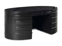 An Ebonized Oval Desk