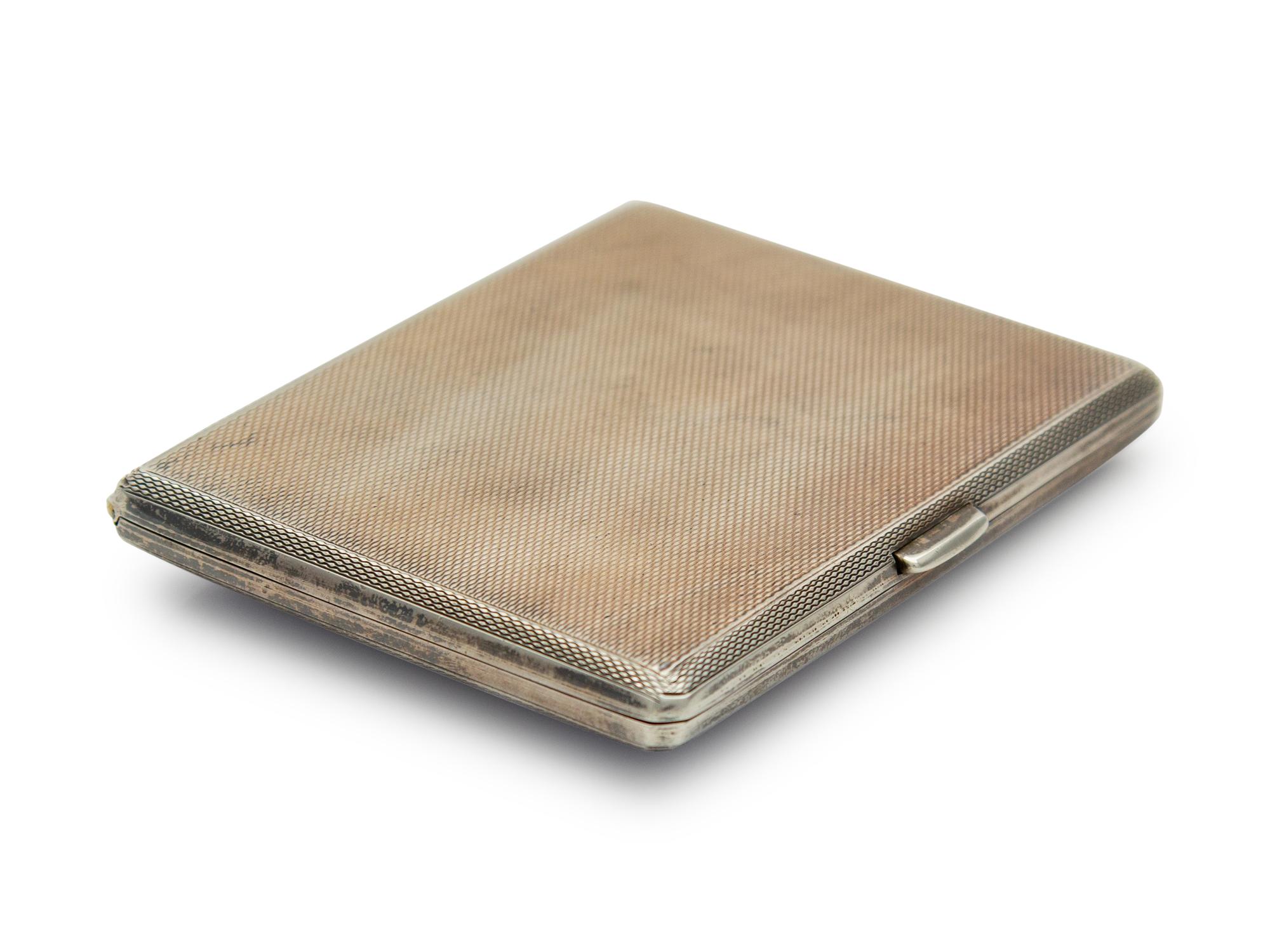 An English Enameled Silver Cigarette Case