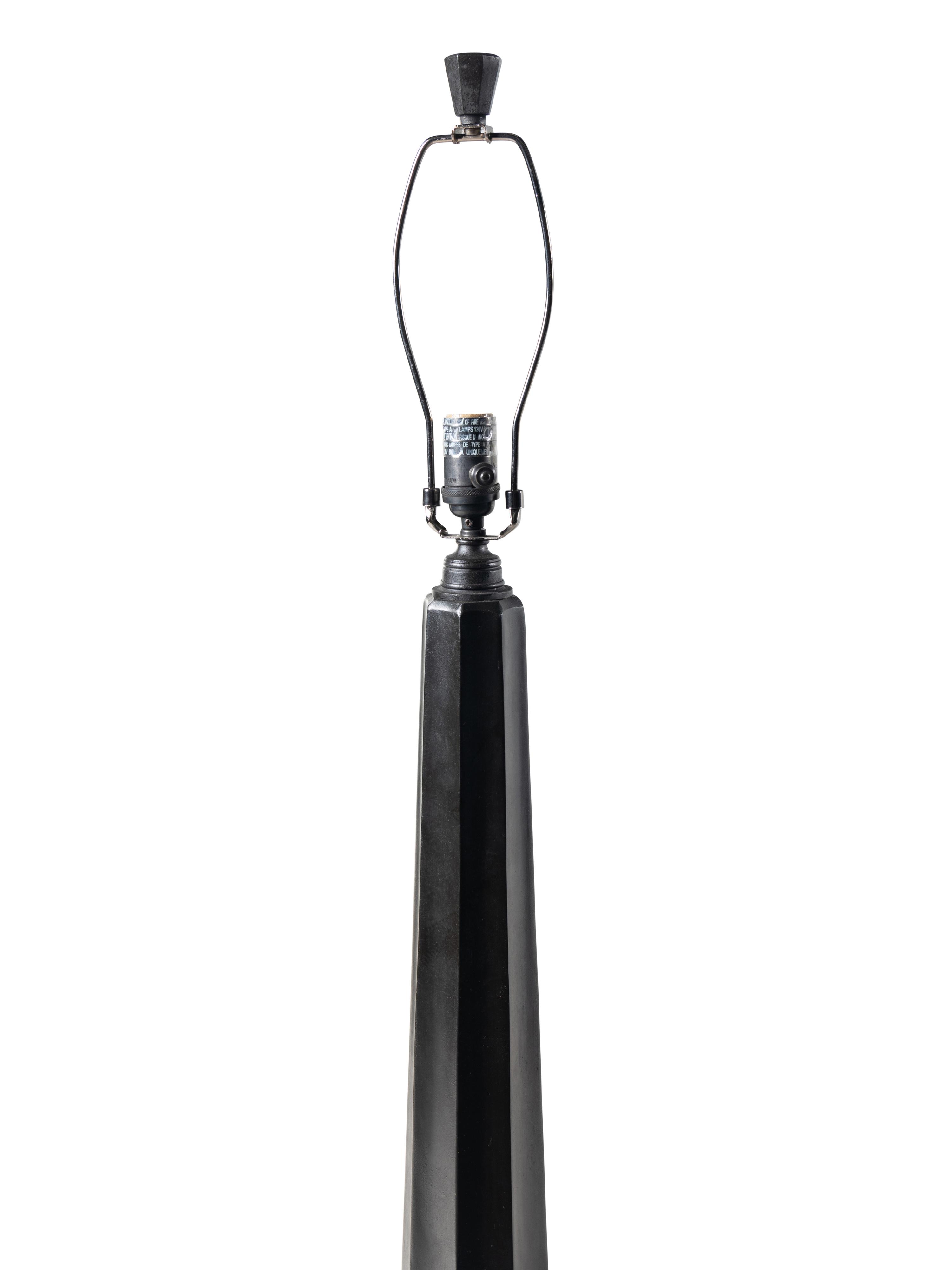 A Contemporary Patinated Metal Floor Lamp