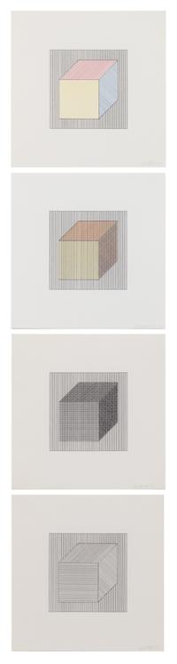 Sol LeWitt, (American, 1928-2007) , Twelve Forms Derived From a Cube, 1984 (complete portfolio of 48 screenprints with title and justif