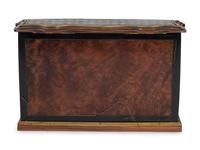 A French Mother-of-Pearl and Brass Inlaid Amboyna Letter Box