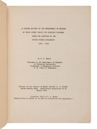 SMYTH, Henry DeWolf (1898-1986). A General Account for the Development of Methods of Using Atomic Energy for Military Purposes Under the Auspices of the United States Government. Washington: Government Printing Office, 1945.