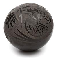 Sgraffito Blackware Seed Jar