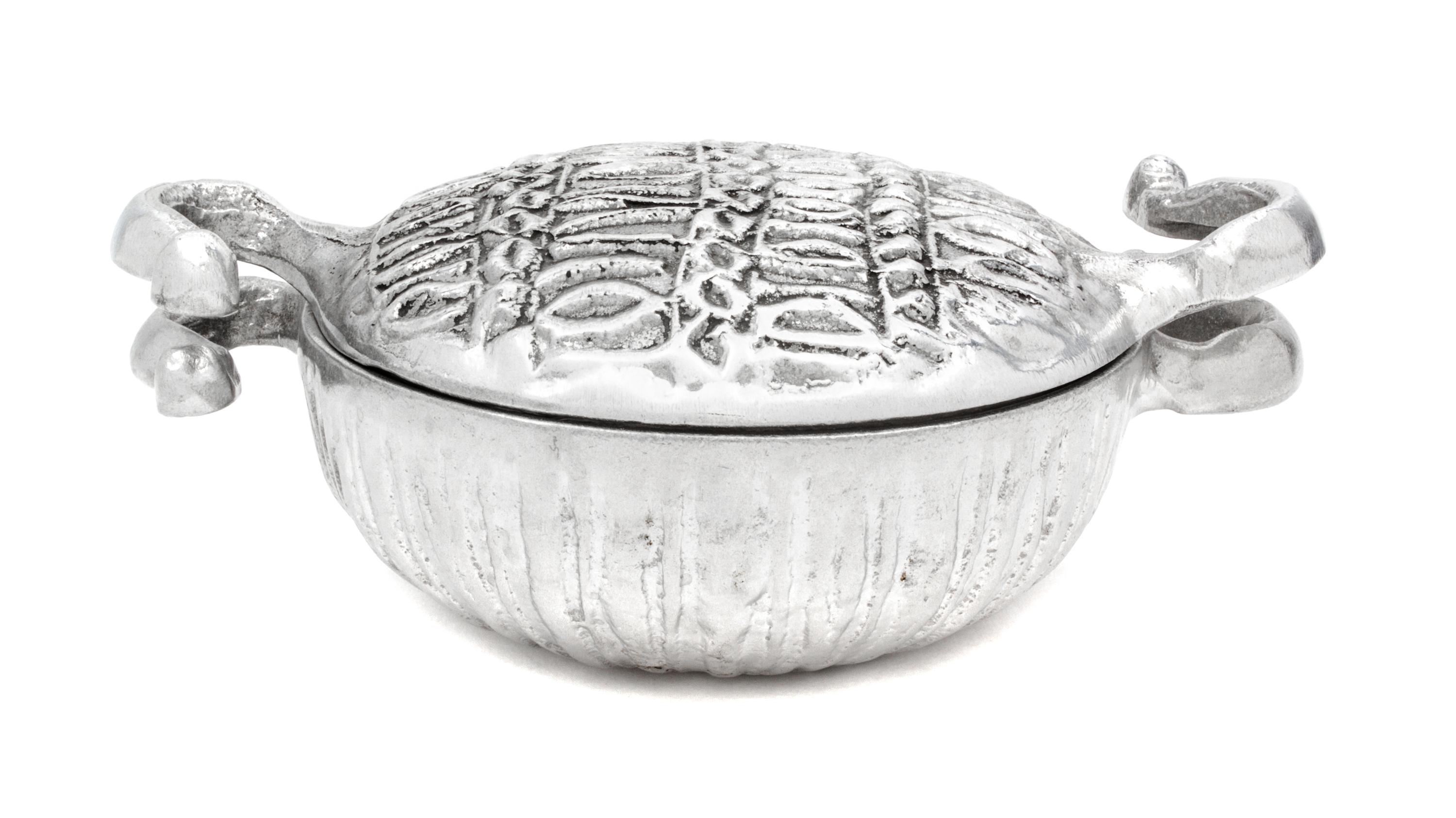 An Aluminum Casserole, Don Drumm Length 13 3/4 inches.