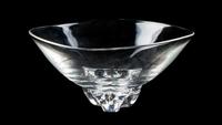 A Steuben Glass Bowl Height 4 5/8 x diameter 10 inches.