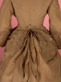 Two Silk Taffeta Day Dresses, 1870s
