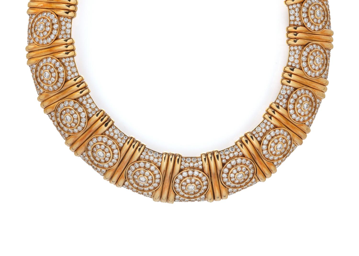 BULGARI, YELLOW GOLD AND DIAMOND NECKLACE