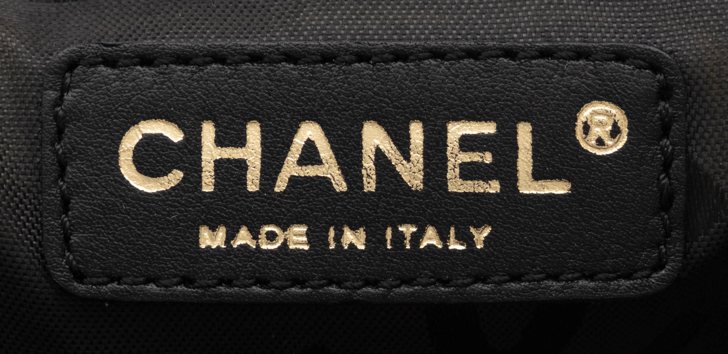 Chanel, Wild Stitch Black Leather Tote Bag