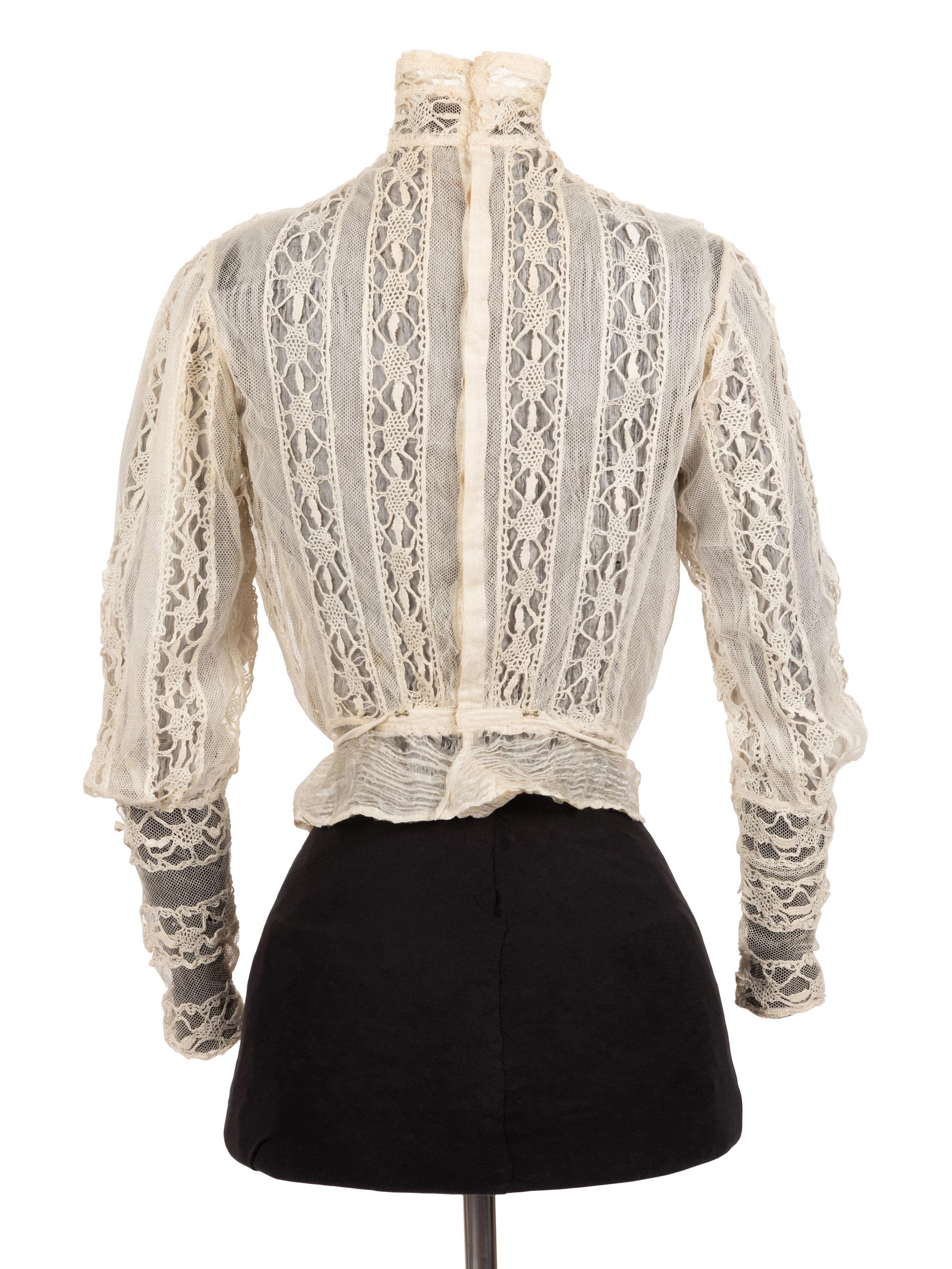 Collection of Six Shirtwaists and One Straw Hat, 1890-1920