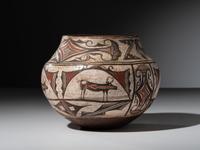 Zuni Polychrome Pottery Jar