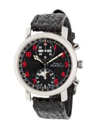 DUBEY & SCHALDENBRAND, STAINLESS STEEL MOON PHASE TRIPLE CALENDAR CHRONOGRAPH WRISTWATCH