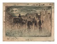 Convoi Fun è bre au Boulevard de Clichy, 1887