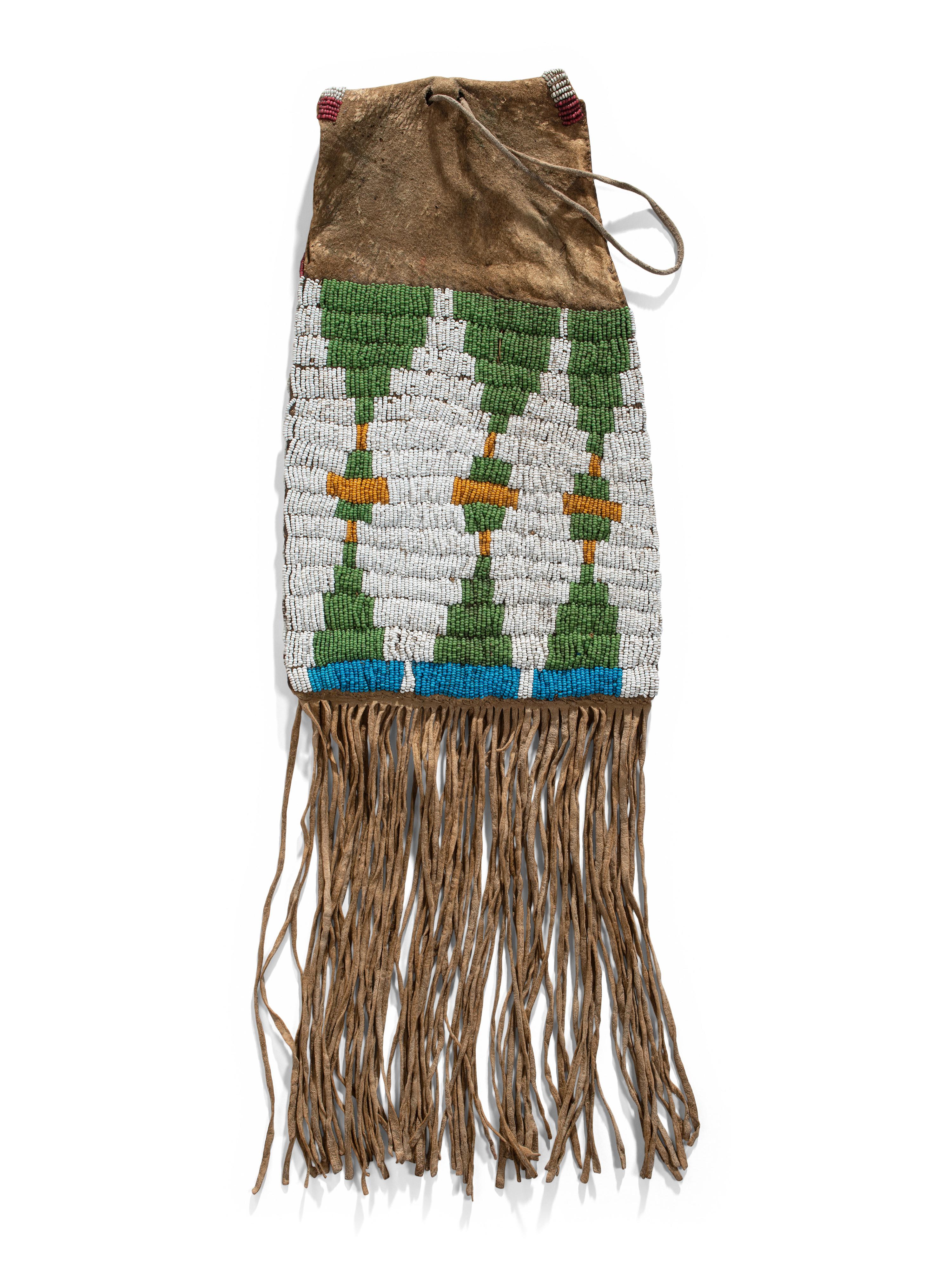 Arapaho Beaded Buffalo Hide Bag