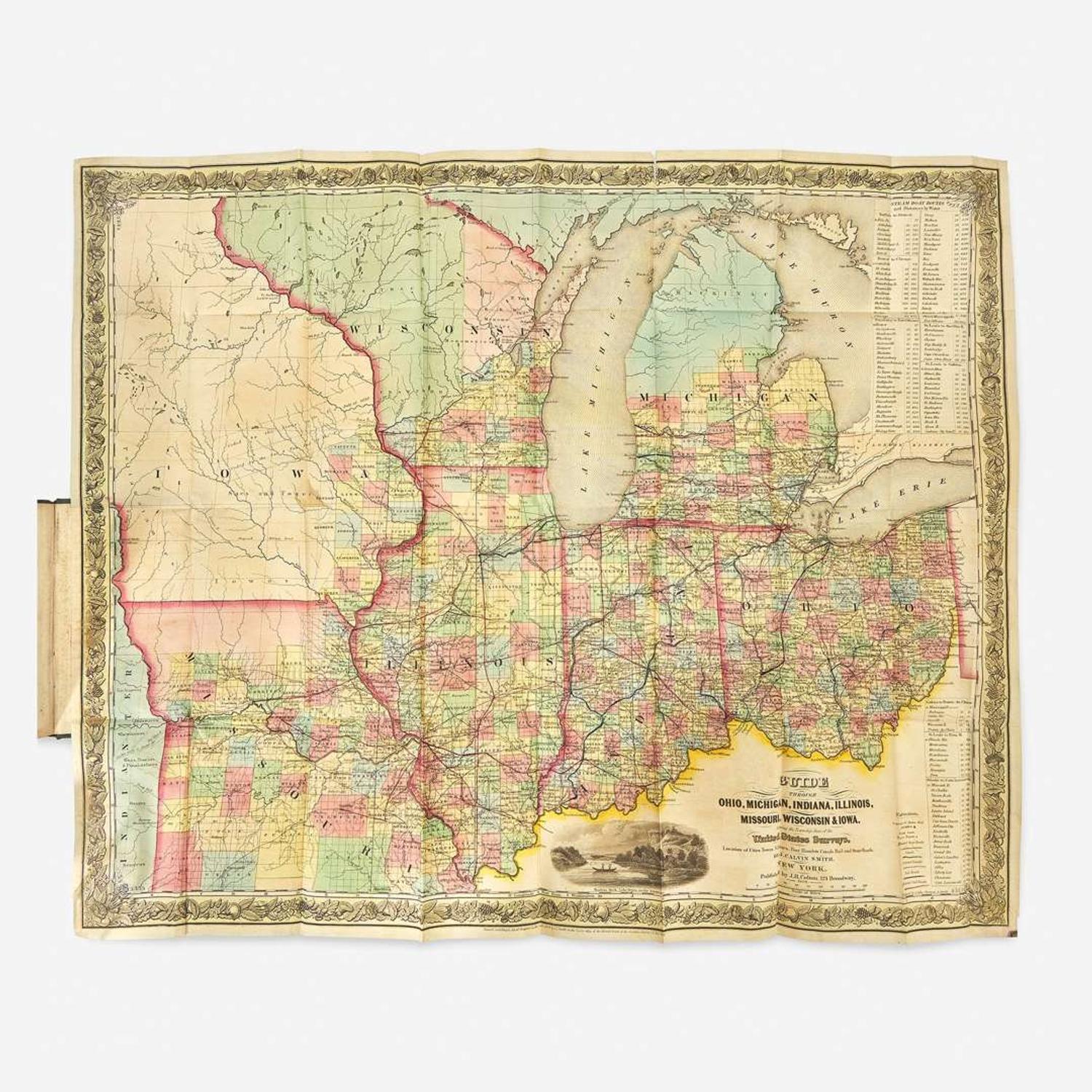 [Americana] Smith, J. Calvin The Western Tourist and Emigrant's Guide, with a Compendious Gazetteer of the States of Ohio, Michigan, Indiana, Illinois, and Missouri, and the Territories of Wisconsin, and Iowa...