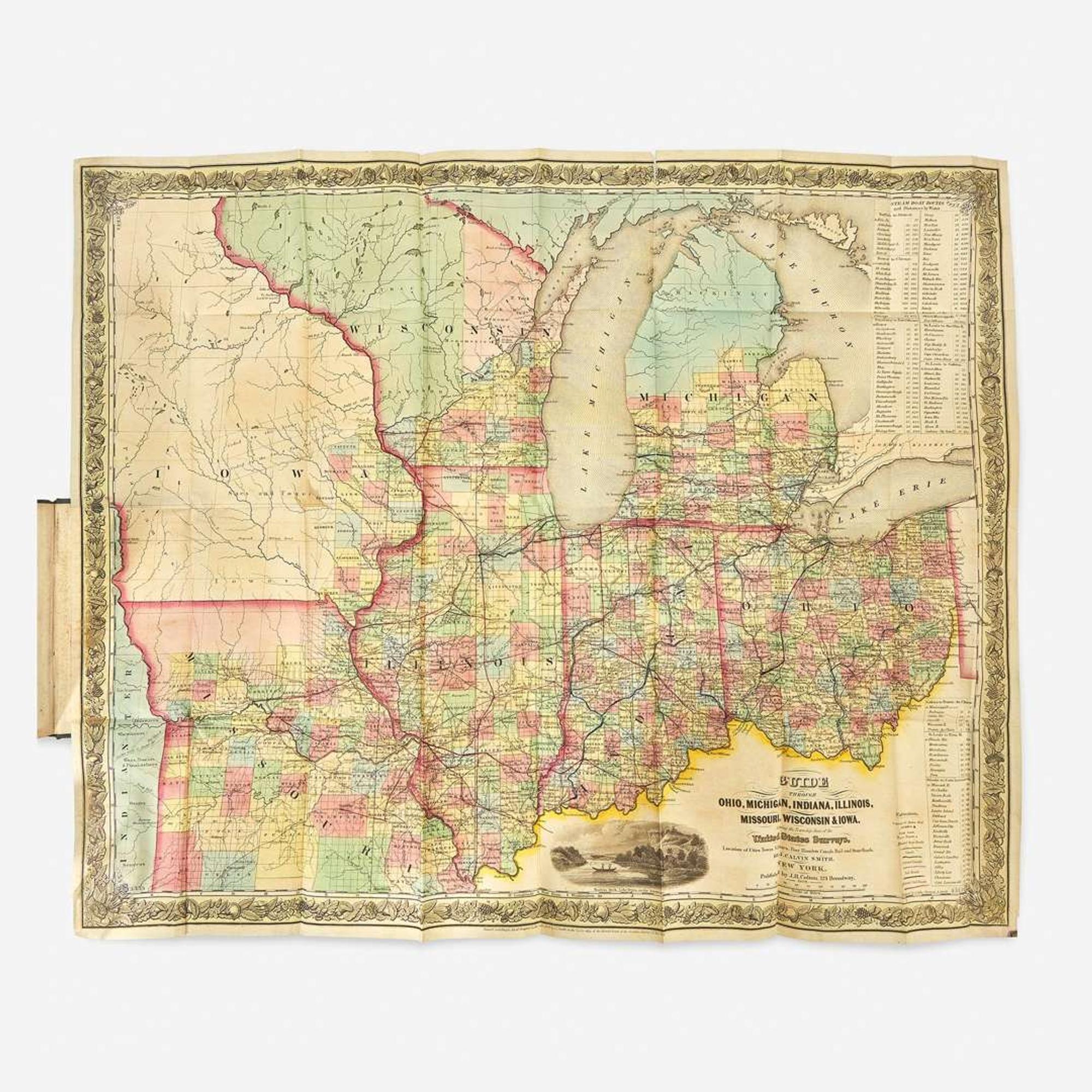 [Americana] Smith, J. Calvin The Western Tourist and Emigrant's Guide, with a Compendious Gazetteer of the States of Ohio, Michigan, Indiana, Illinois, and Missouri, and the Territories of Wisconsin, and Iowa...