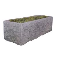A Carved Granite Trough 49.5" W x 19" D x 17" H — United States, Circa 1750