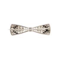 Bailey, Banks, & Biddle, Art Deco, Diamond and Onyx Bow Brooch