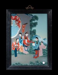 Seven Chinese Reverse Glass Paintings