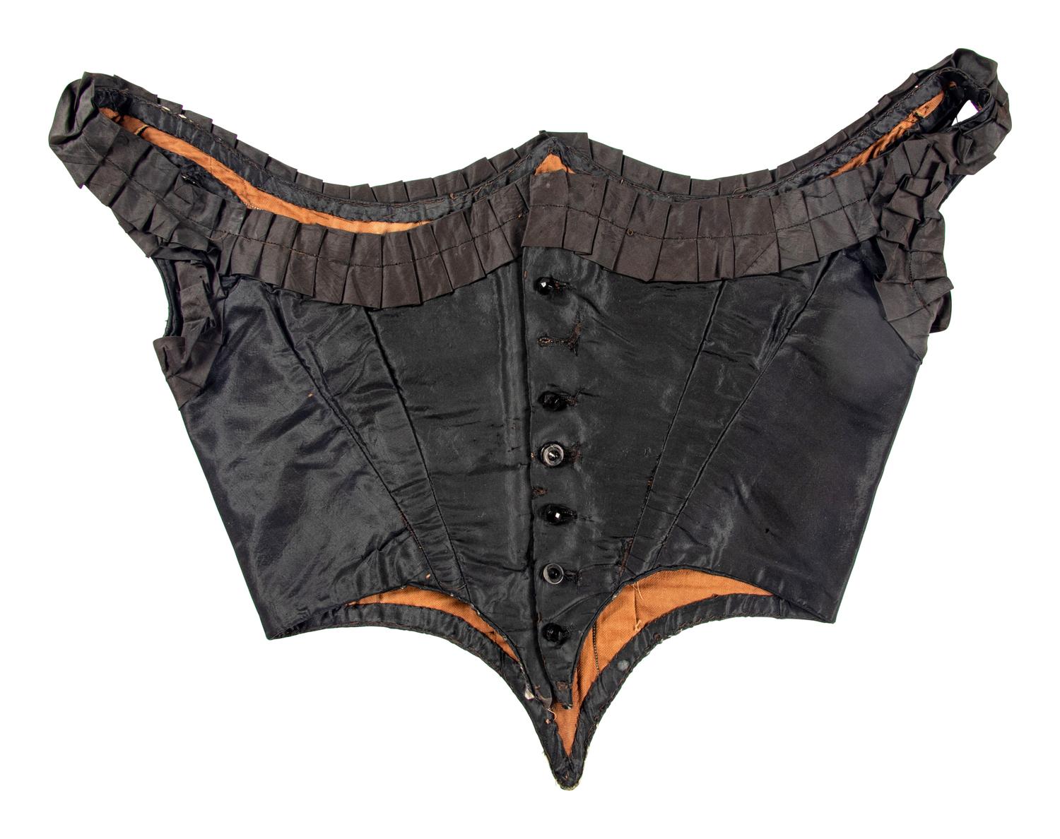 Four "Swiss Waist" Bodices and Corselets, 1860s