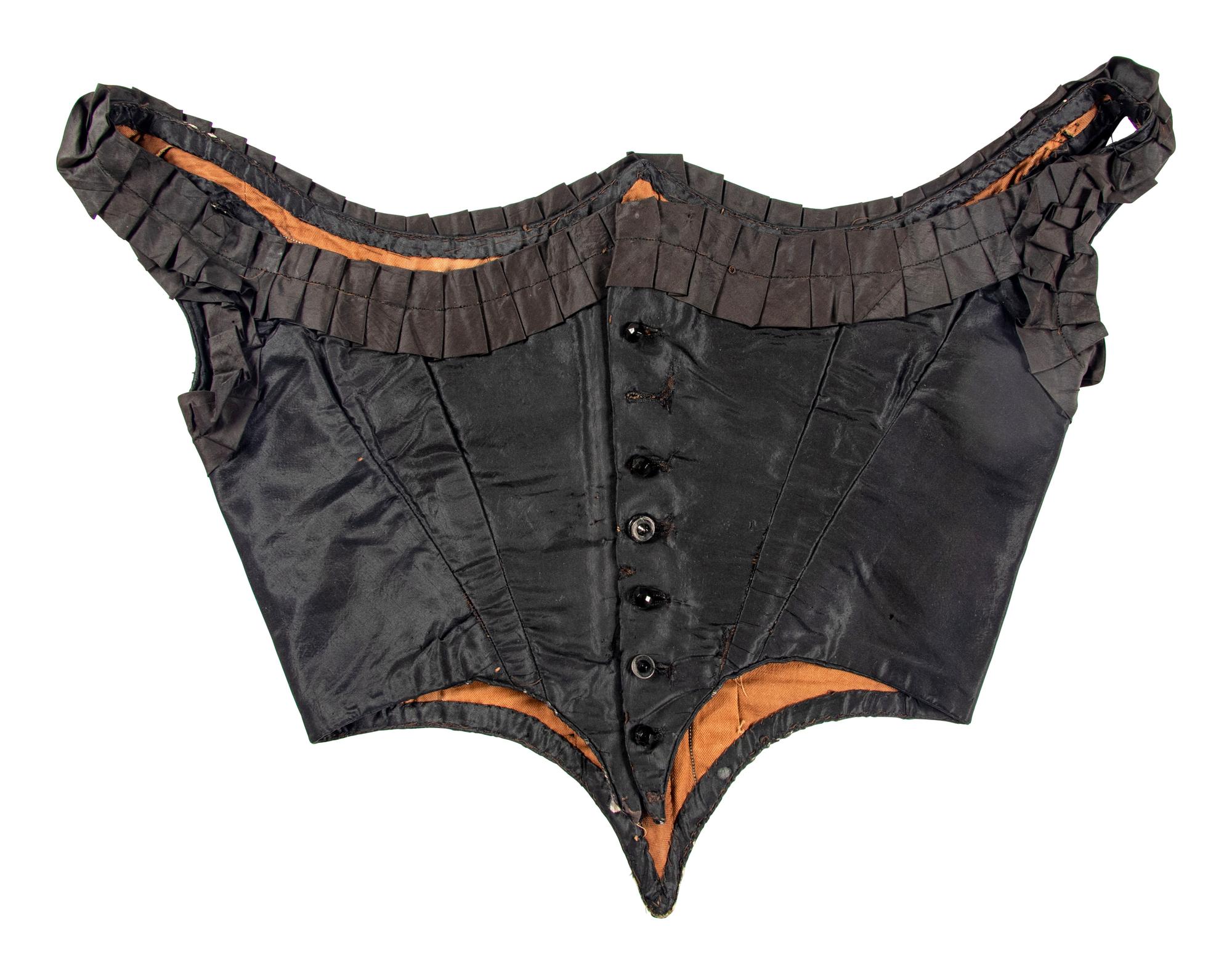Four "Swiss Waist" Bodices and Corselets, 1860s