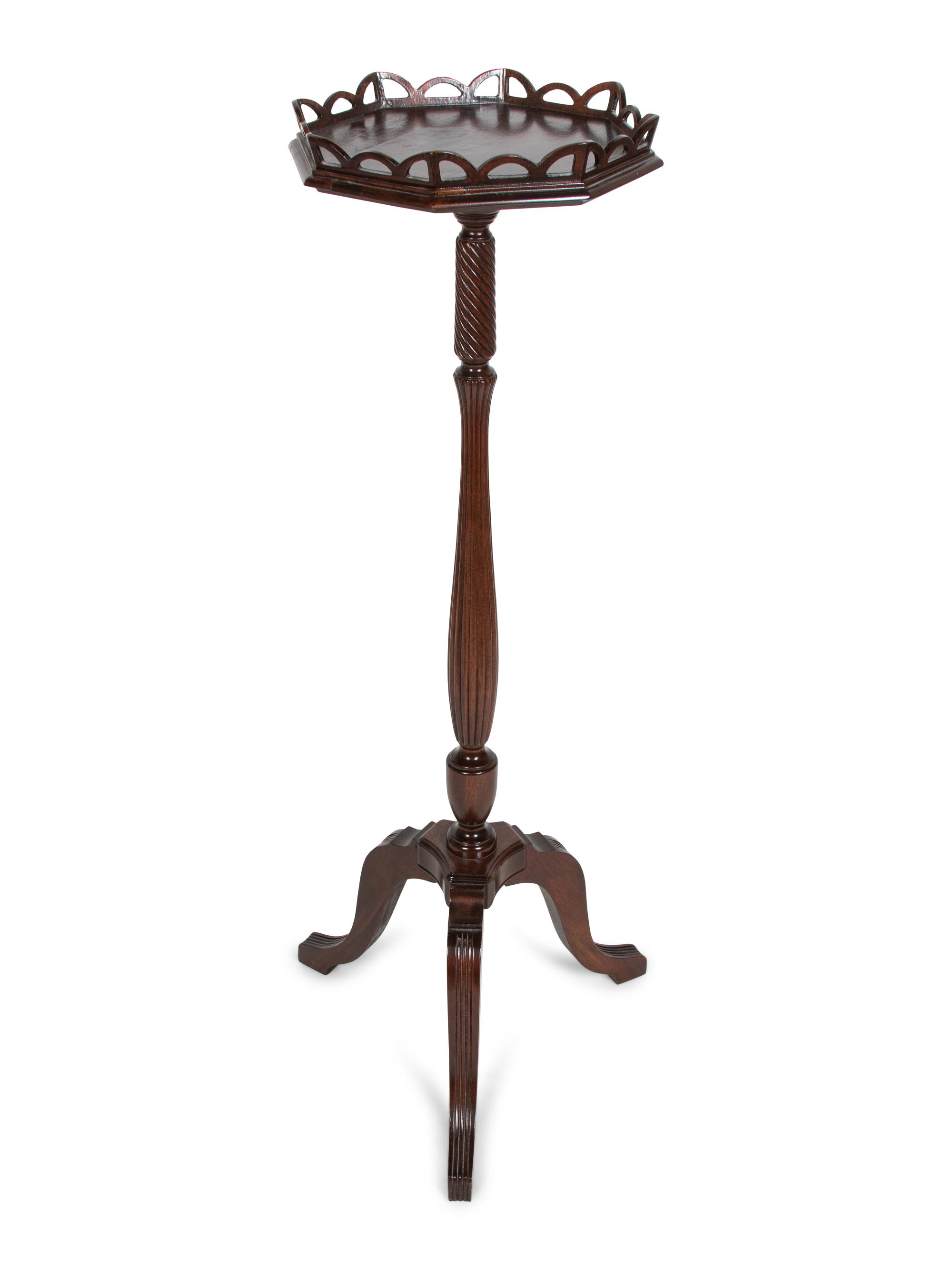 A George III Style Carved Mahogany Plant Stand