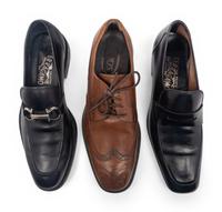 THREE PAIRS OF MEN'S SHOES BY TOD'S AND SALVATORE FERRAGAMO