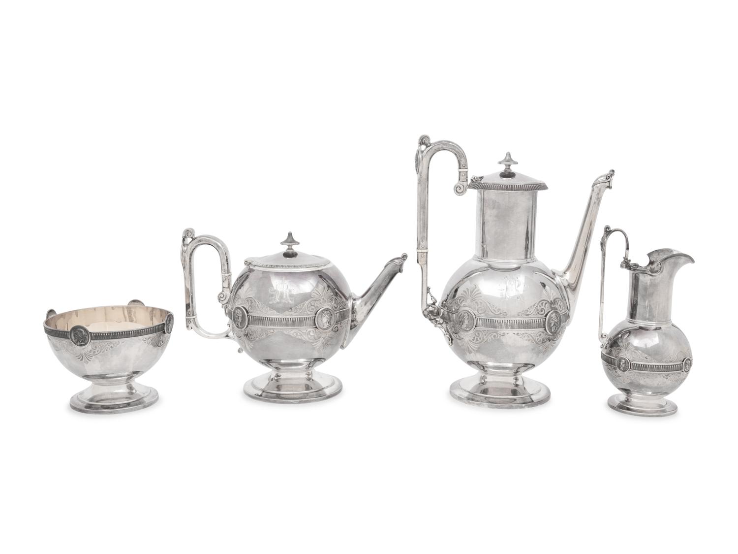 A Gorham Silver Four-Piece Tea and Coffee Service