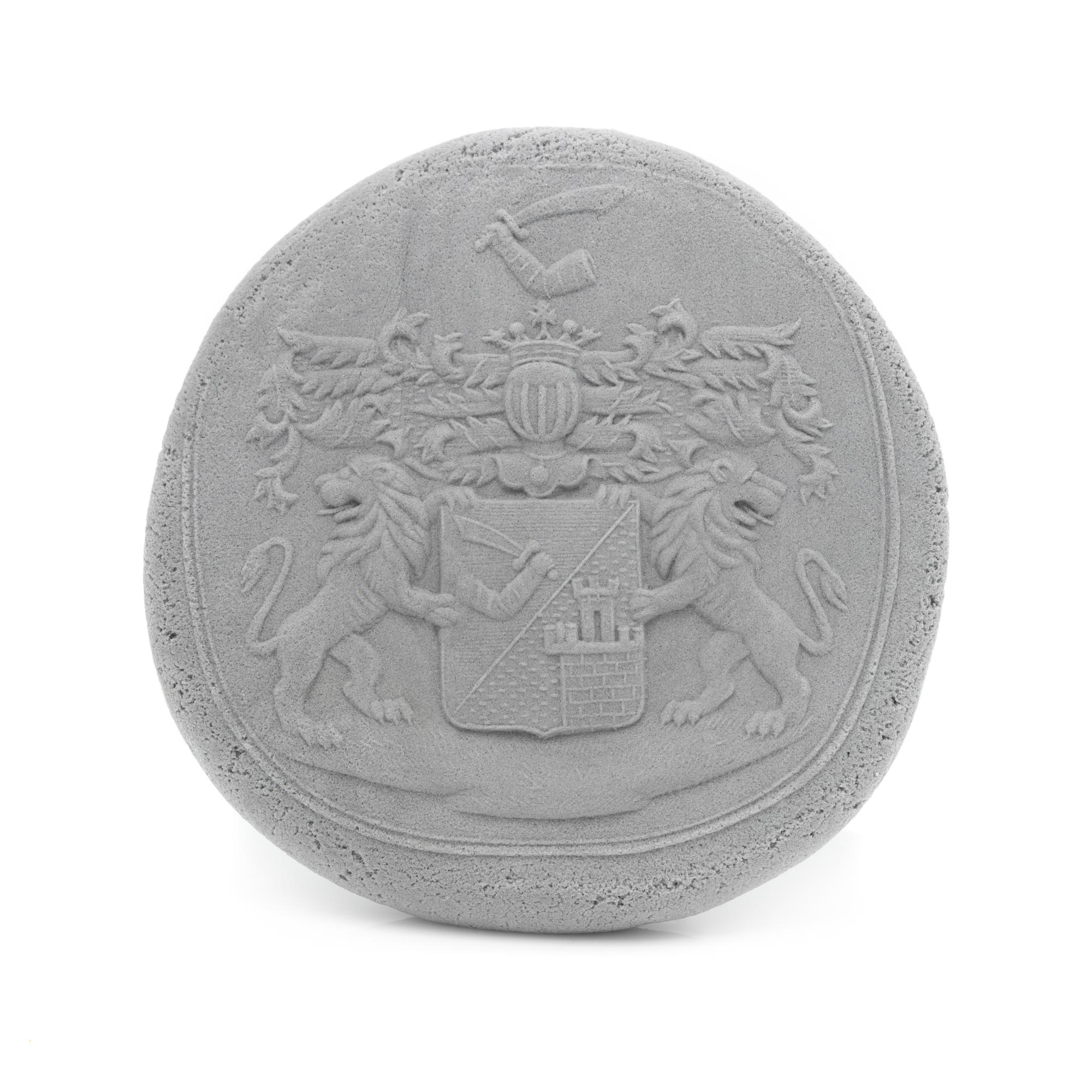 A Gold and Diamond Mounted Carved Hardstone Hand-Seal