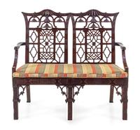 A George III Style Mahogany Settee