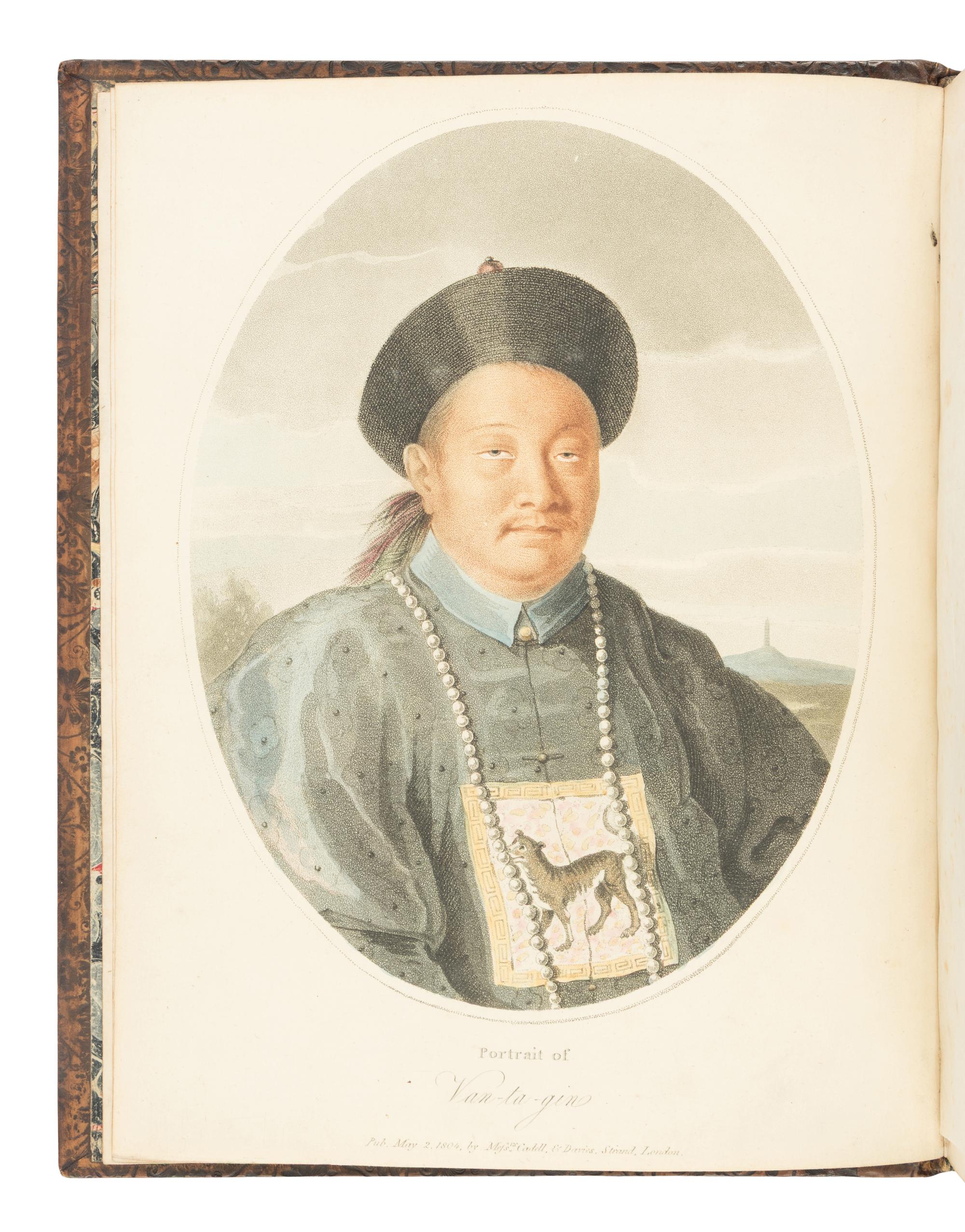 BARROW, John, Sir (1764-1848). Travels in China, Containing Descriptions, Observations, and Comparisons, Made and Collected in the Course of a Short Residence at the Imperial Palace of Yuen-Min-Yuen, and a Subsequent Journey through the Country from Pekin to Canton . London: A. Strahan for T. Cadell and W. Davies, 1804.